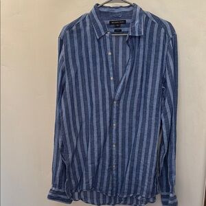 Michael Kors Blue Casual Button Down Shirt